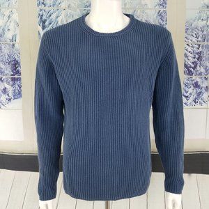 GAP Sweater Navy Blue Ribbed Knit Sweater Shirt M